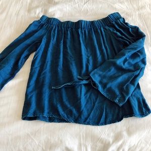 Style Envy Off-The-Shoulder Tie Sleeve Top